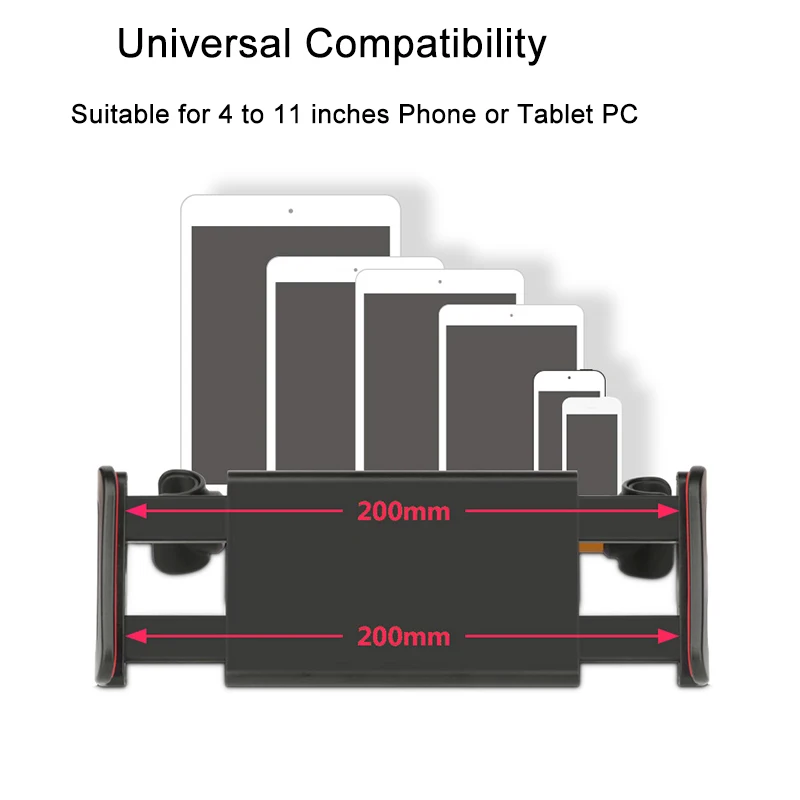Автомобильный телефон, планшет, подголовник, держатель на заднее сиденье, подставка для 4-11 дюймов, Ipad, смартфонов, е-ридер, Kindle fire Air mini