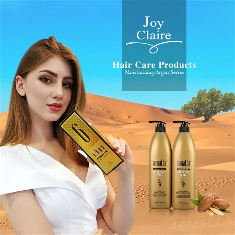 Shampoo e Condicionador de Cuidado Cuidado do Cabelo ml de Óleo de Argan ml plus 100 Armalla Marroquino 500 ml Professional Natural do Cabelo 500 Reparação Seca Danos 2 natural profissional + 500ml condicionador de cuidados
