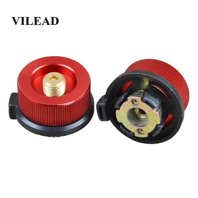 

VILEAD Camping Equipment Stove Conversion Aluminum Outdoor Gas Furnace Connector Cartridge Gas Bottle Adaptor for Hiking Picnic