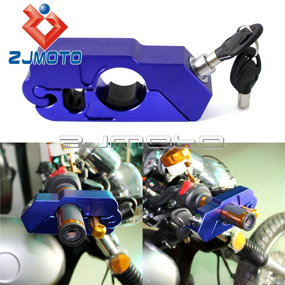 Motorcycle Lock CNC Aluminum Handlebar Grips Brake Lever Throttle Brake