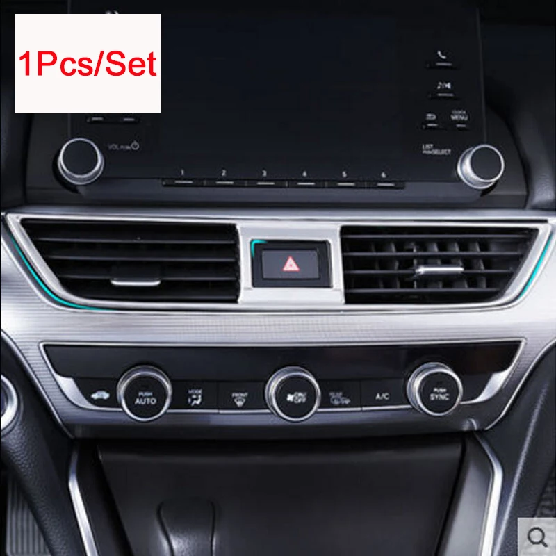 For Honda Accord 10th 2018 2019 ABS Matte Car middle air outlet Decoration Cover Trim car
