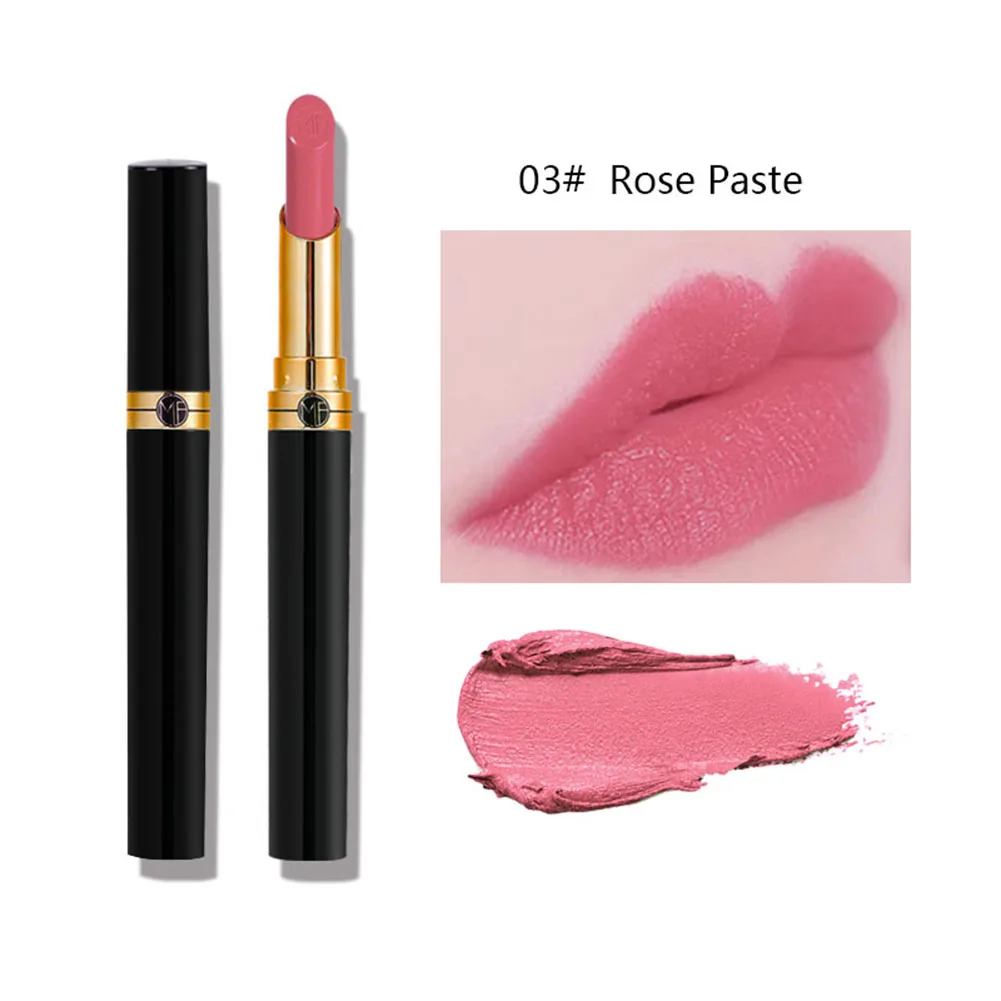 12 Colors Matte Velvet Glossy Lipstick Lip Balm Waterproof Lasting Sexy Red Nude Lip Tint Korean Makeup Cosmetic TSLM2 - Color: 03