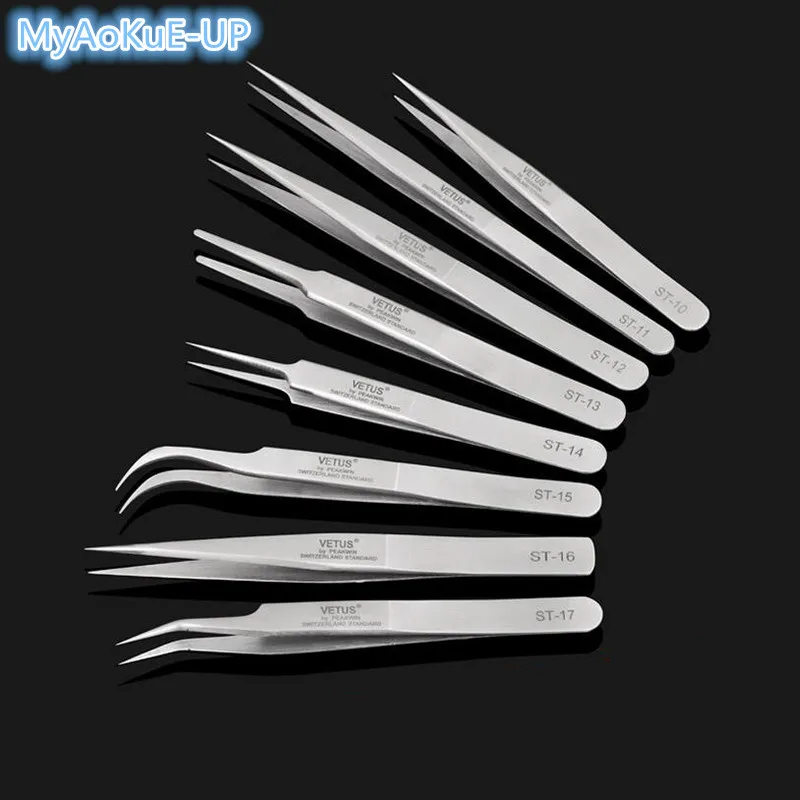 

Makeup Beauty Tools Stainless Steel Tweezers Best Quality 5 Pcs Wholesale Tweezers Curved Nail Tool For Eyelash Extension