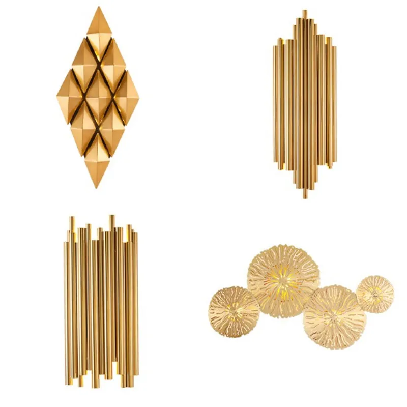 Golden Wall Lamp Modern Metal Sconces