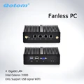 Qotom Fanless Mini PC Linux Ubuntu Celeron J1900 quad core micro pc server industrielle Mini Desktop Computer j1900|Mini-PC|Computer und Büro -