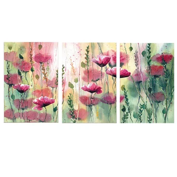 

Multi-picture Triptych 5D DIY square Diamond Painting 3pcs Diamond Embroidery Flower Diamond Mosaic Peony Handmade Decoration