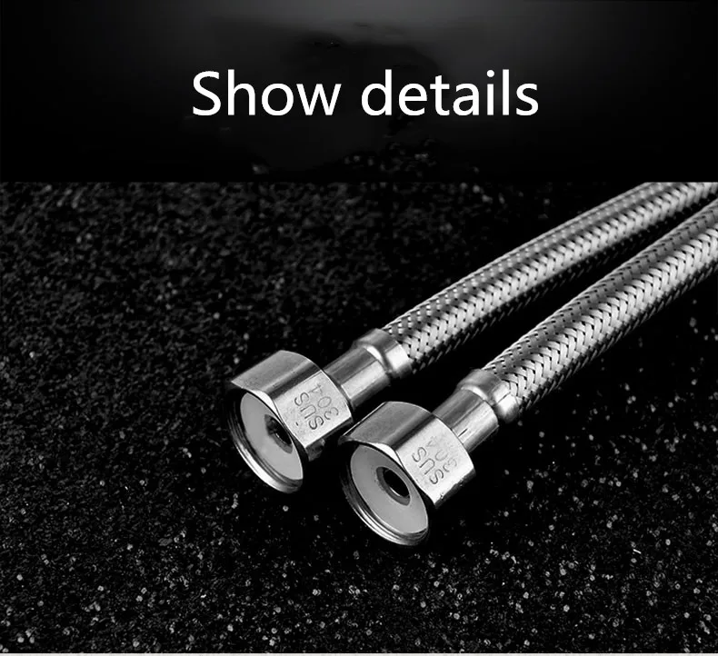 Kitchen sink faucet inlet pipe explosion-proof hot and cold water single pointed basin water inlet hose stainless steel connecti