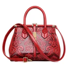 Женская сумка из тисненой кожи, роскошная дизайнерская ручная сумка, винтажная сумка на плечо, женская сумка через плечо для, сумка основная ST01