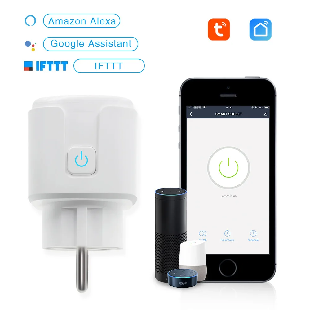 

Intelligent socket Wifi mobile phone switch timing plug voice control socket American standard socket