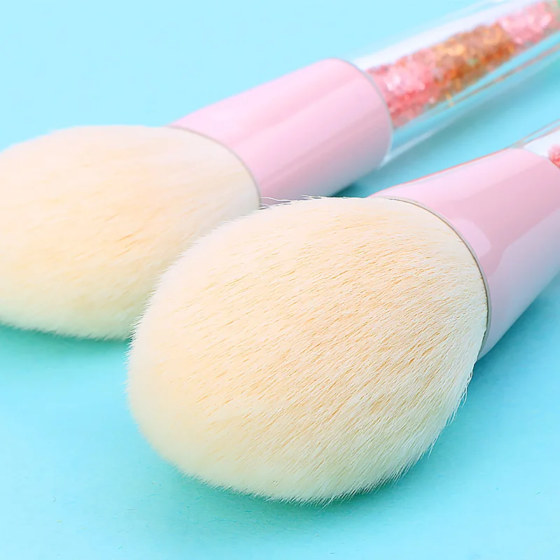 New 8pcs Beauty Makeup Brushes Diamond Crystal Set Professional Eyeliner Eyebrow Eyeshadow Brush Set Makeup Bag Tool Kits Hzs12 (6)