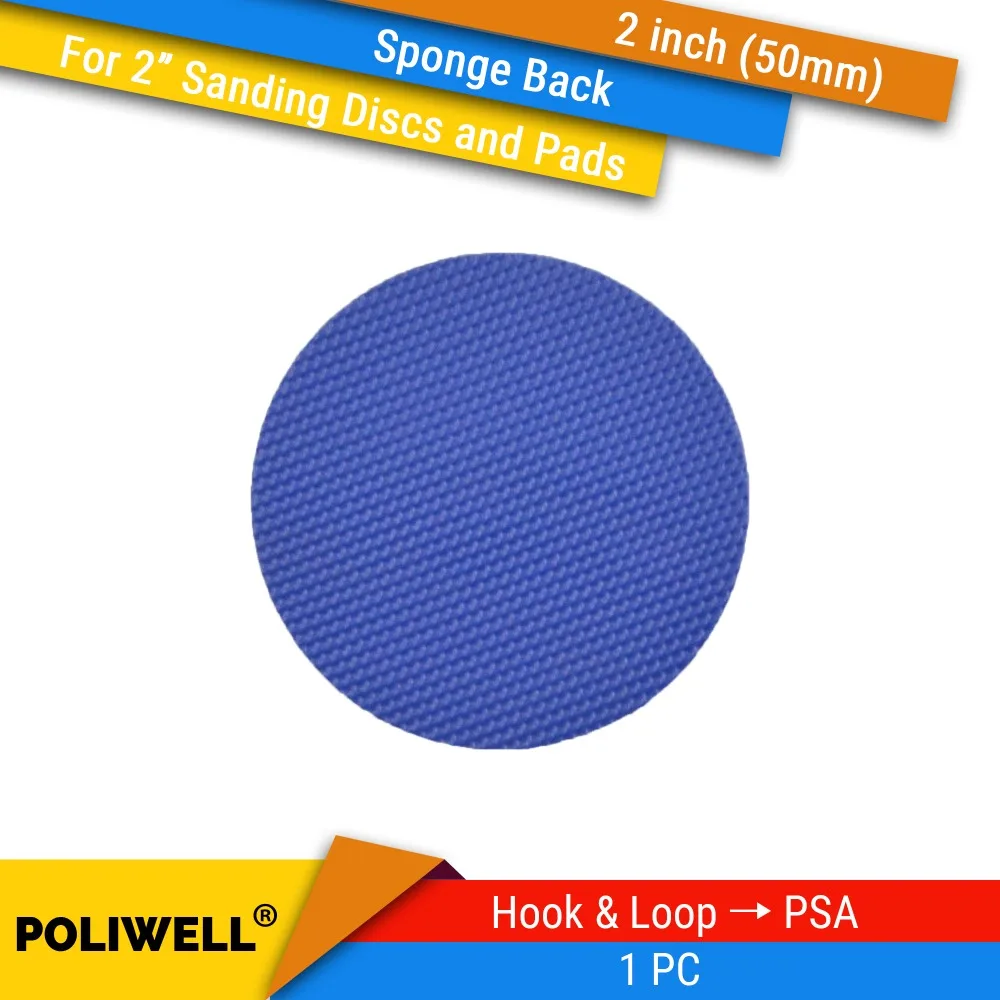 

2 inch(50mm) Hook&Loop Convert to PSA Vinyl Interface Pads For Back-up Pads and Self-adhesive Sanding Discs Power Tool Accessory