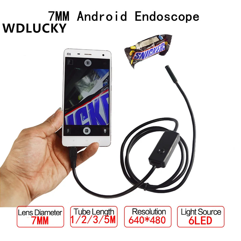 USB Endoscope 6 LED IP67 Waterproof Camera Endoscope1M/2M/3.5M/5M Mini