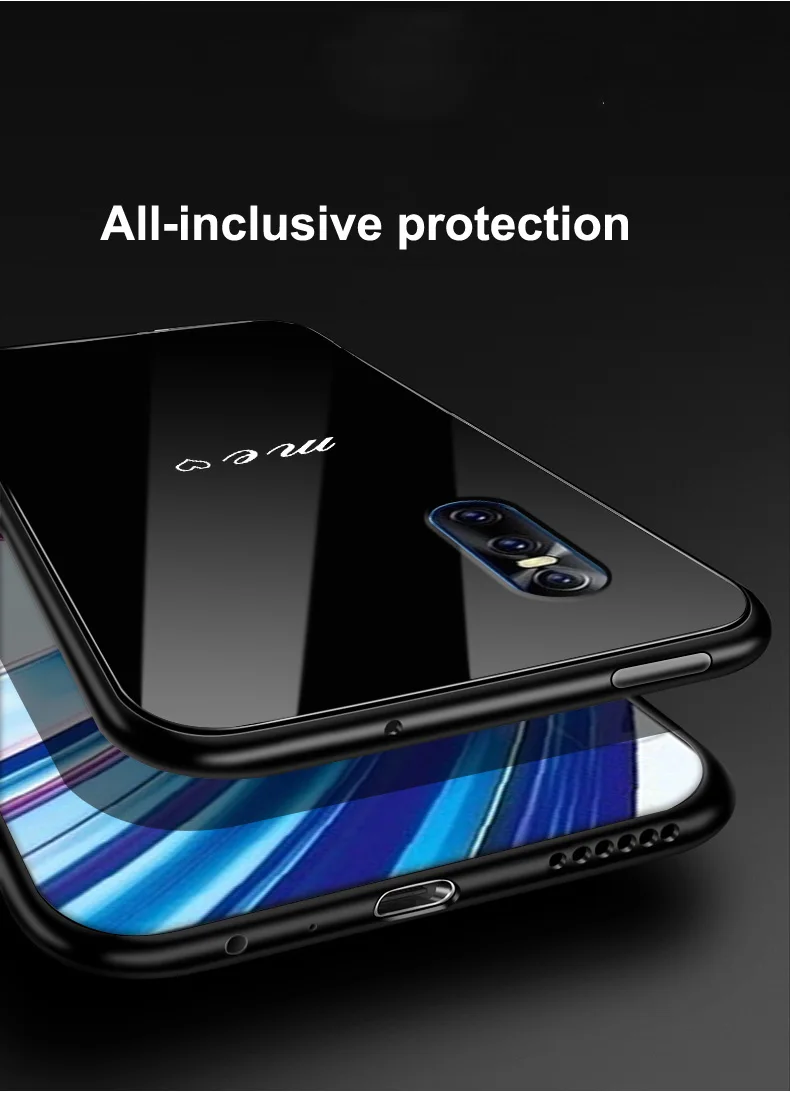 Мода Закаленное Стекло КРЫШКА ДЛЯ VIVO X27 Капа крышка VivoX27 Чехол Мягкий силиконовый чехол твёрдая обложка 6,39 ''для vivox 27 Чехлы для iPad Pro