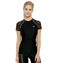 Для женщин короткий рукав Рубашки йоги Колготки для новорождённых Фитнес быстросохнущая Спорт Майки Йога Топ Для женщин Футболки круглым вырезом Профессиональный Рубашки для мальчиков