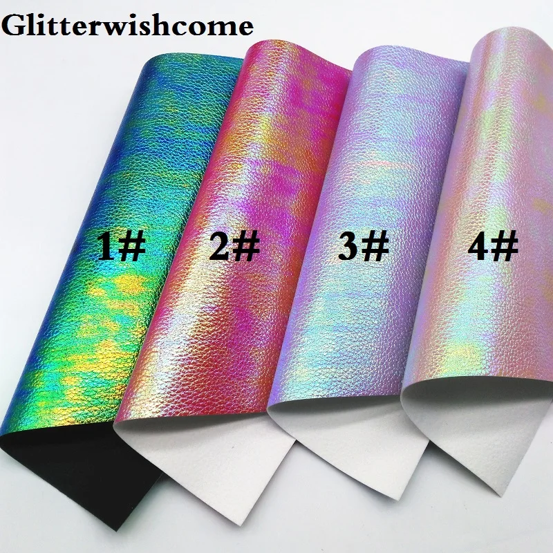 Glitterwishcome 21X29 см A4 размер винил для бантов металлическим тиснением Кожа личи Fabirc искусственная кожа листы для бантов, GM107A