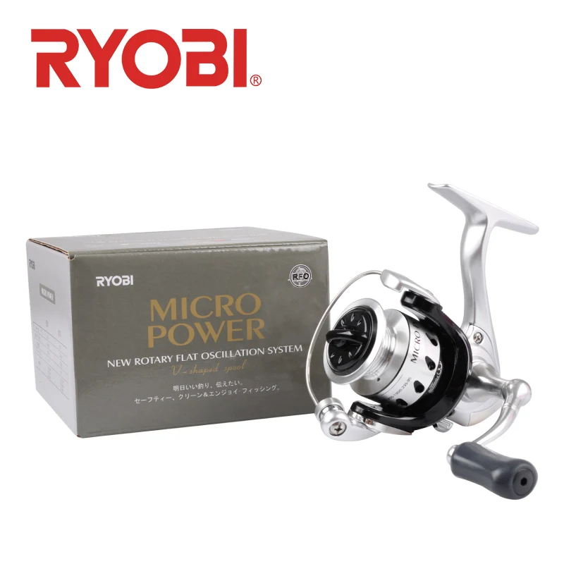 18 оригинальных Рыболовных Катушек RYOBI MICRO POWER 500/800, спиннинговая катушка 3+ 1BB, Передаточное отношение 5,2: 1, Максимальное сопротивление, 3 кг, самофиксирующаяся ручка