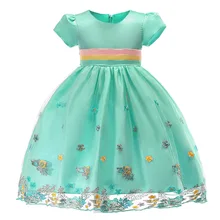 Girls dress princess dress high quality for girls evening wedding costume flowers dress lace children's clothes