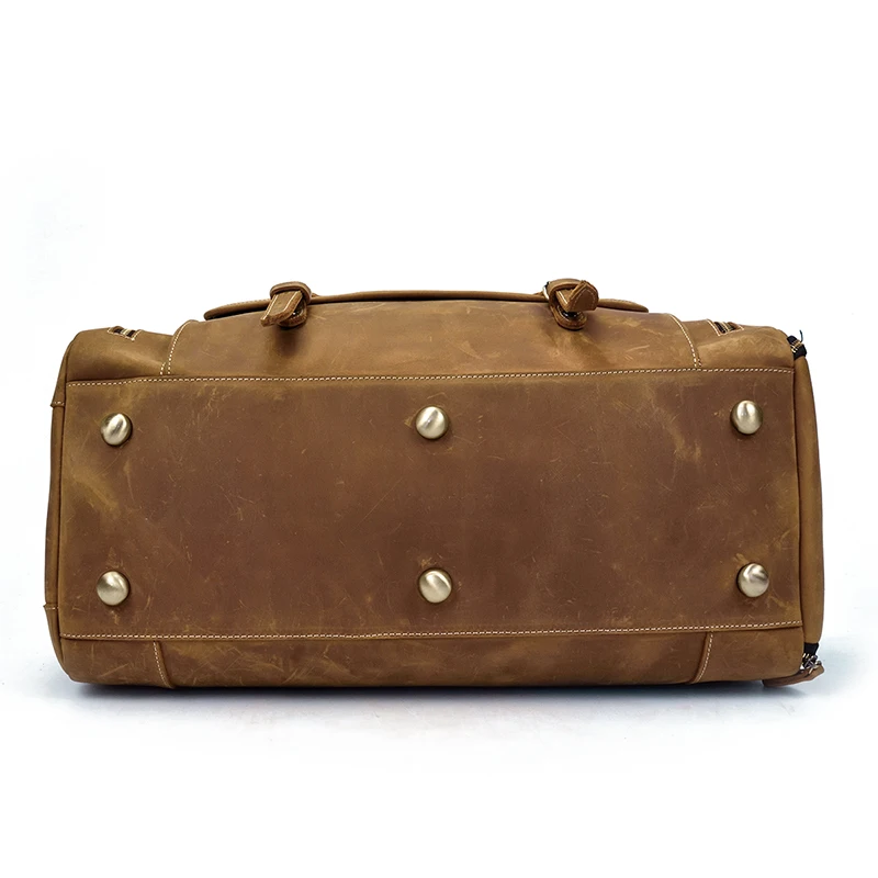 Bottom Display of Woosir Men's Leather Duffel Bag