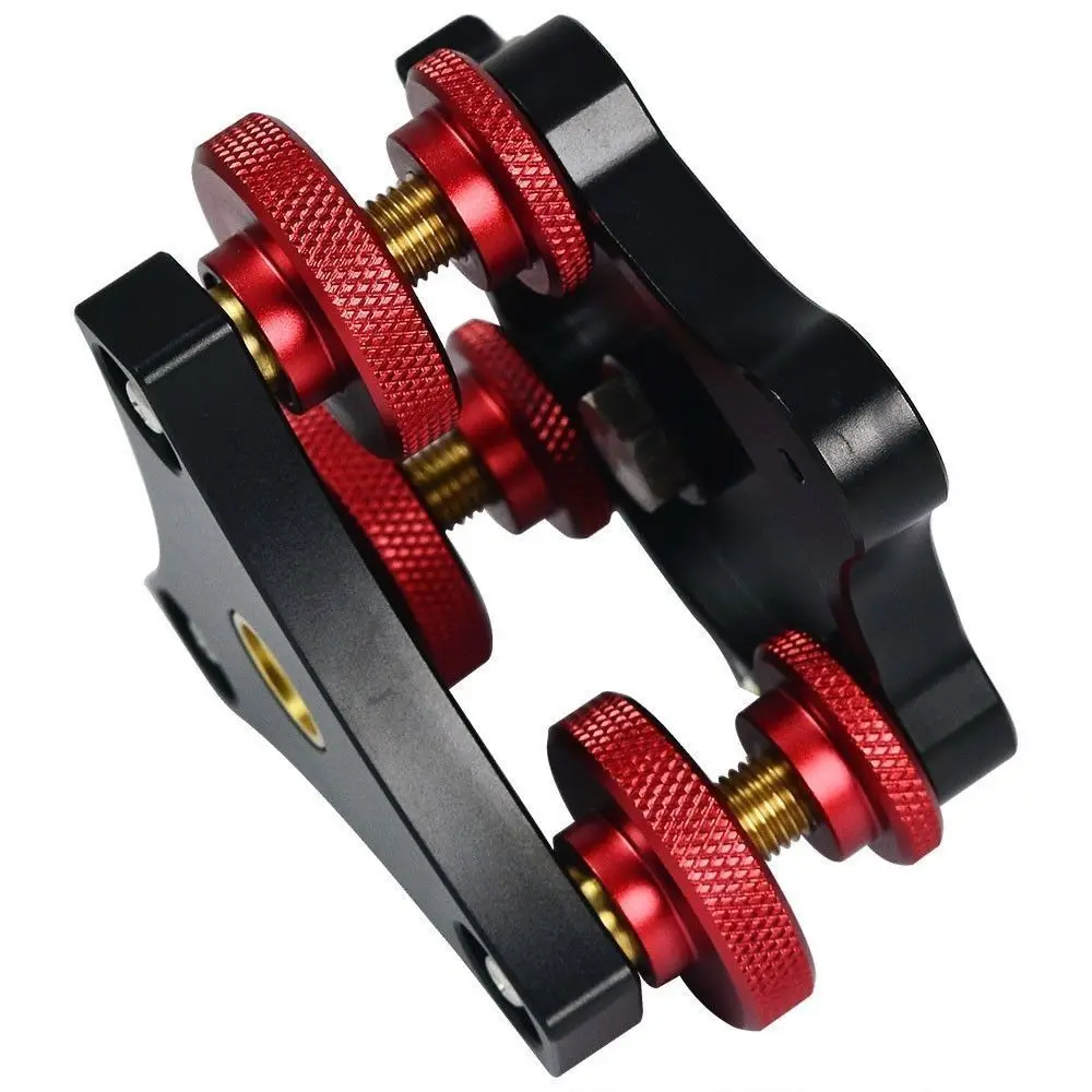 Aluminum CNC 3/8" Screw Precision Leveling Base Tripod Head Plate with 3 Adjustment Dials for DSLR Camera Tripod Monopod