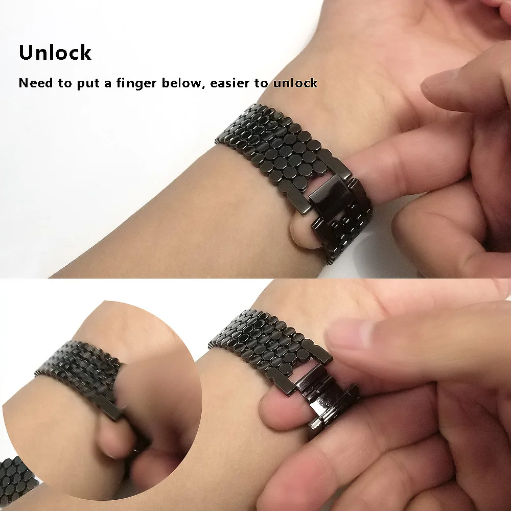 26mm ajuste rápido replacment aço inoxidável pulseira
