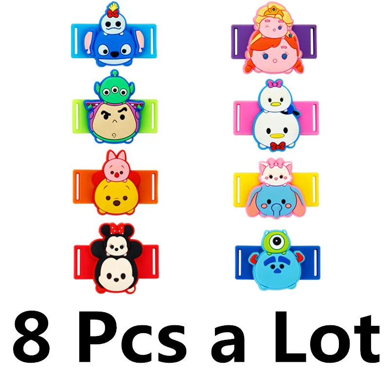8 Pcs a Lot 8 шт./лот, новинка, ПВХ украшения для обуви, милые Мультяшные тоски, Повседневная/спортивная обувь, кружевная Пряжка, аксессуары, подходят для детских подарков D33 - Цвет: 8 Pcs a Lot
