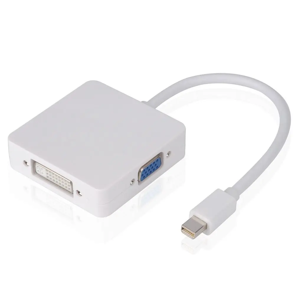 Новинка 3 in1 Thunderbolt Mini DP DisplayPort в HDMI VGA, HDMI, DVI адаптер кабель для apple MacBook Pro для Mac Book Air