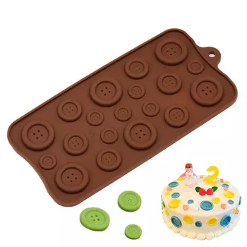 

Button Shapes Chocolate Silicone Mold Candy Fondant Cake Mould Ice Cube Tray Mould Fondant Cake Decoration Tools Kitchen