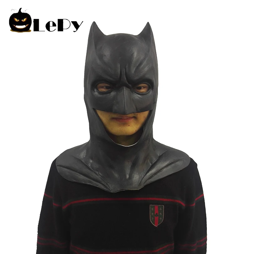 LePy Реалистичная маска Бэтмена на все лицо, костюм супергероя, Темный рыцарь, Вечерние Маски из фильма, карнавальный костюм, реквизит для косплея