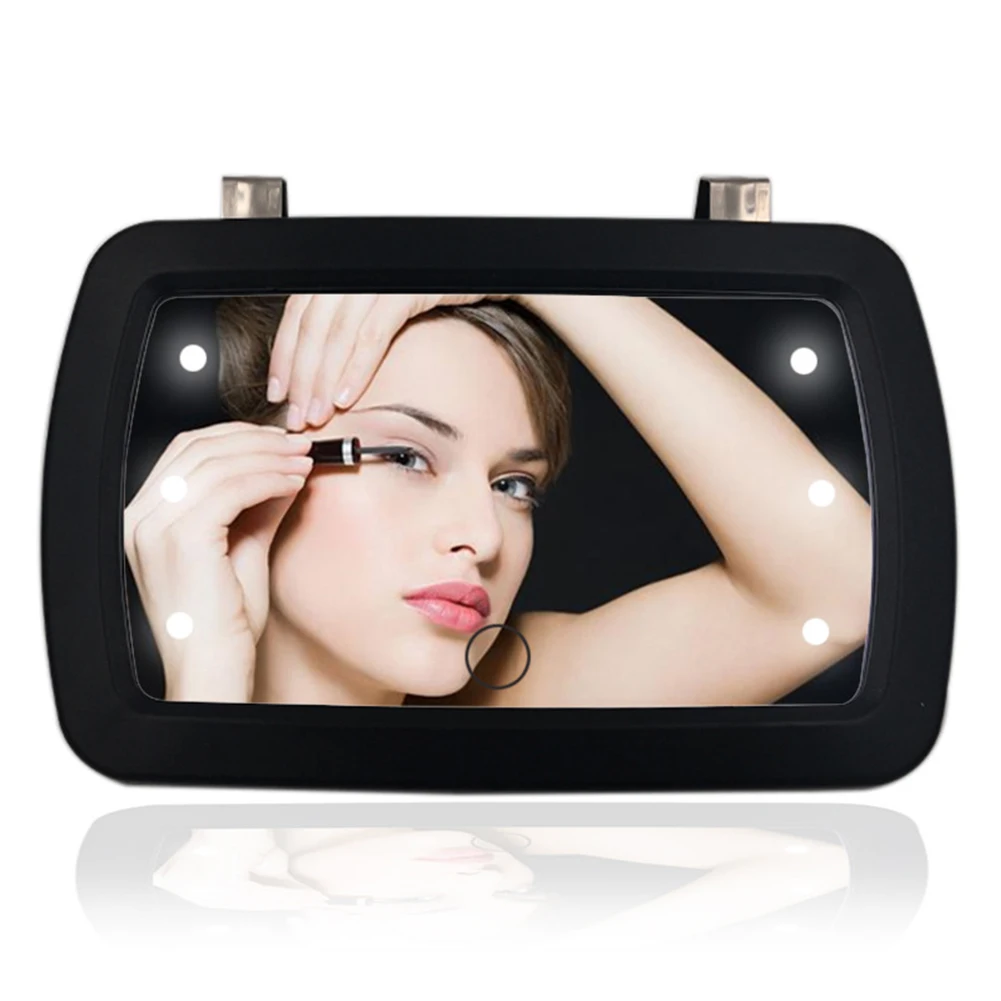 

Makeup Mirror Automobile Sun Visor LED Lighting Interior Makeup Mirror Integrated Touch Screen Built-in Lithium Battery #0320