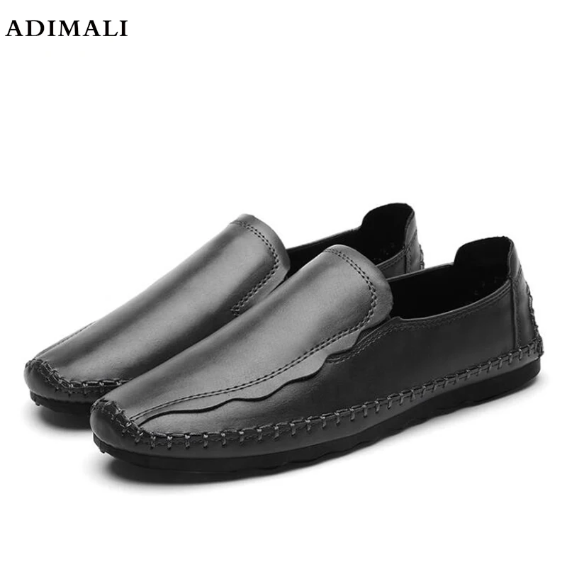 

Fashion Soft Split Leather Breathable Men's Shoes Slip-on zapatos de hombre Men Loafers Anti-skid Driving Casual Shoes Men
