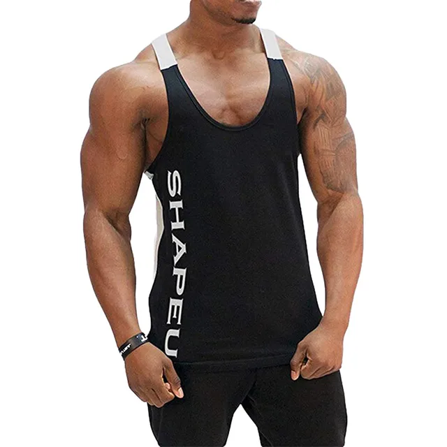 Tank Top 2019 Men Gym Streetwear Letter Print Mens Clothing Men Bodybuilding Clothes Fitness
