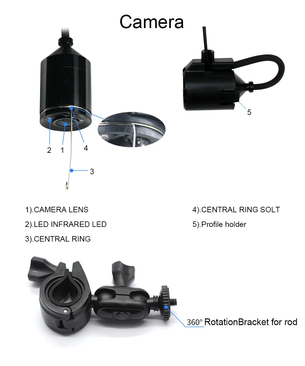 LUCKY FL180AR 1080P 4,3 дюймов рыболокатор подводная камера ночная рыбалка визуальный детектор рыбы 4 шт. ИК светодиодный цифровой видеорегистратор камера для ловли льда