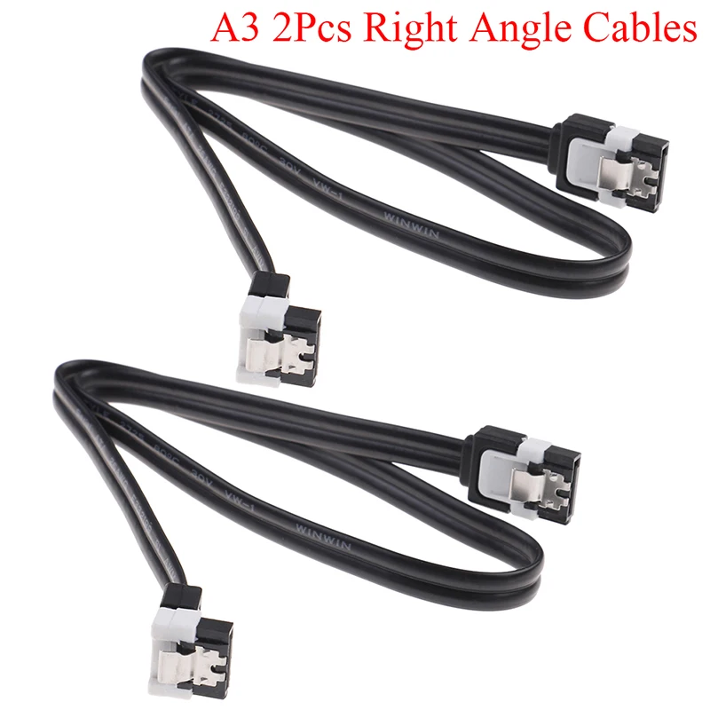 4/2/1Pcs HDD SSD SATA 3.0 III 6Gb/s Straight Cables Right Angle Hard Disk Drive Data Cable 42cm For ASUS Gigabyte Motherboard