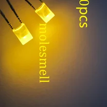 100 шт. 2X3X4 мм рассеянные, желтые светодиодный лампы желтые линзы светодиодный светильник светоизлучающий диод