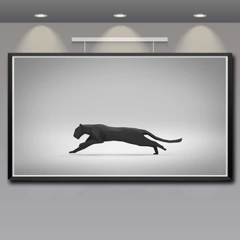 

Artwork Animals Pumas Minimalism Running Gray Art Silk Poster Home Decor Painting 11x20 16x29 20x36 Inch Unframed Free Shipping
