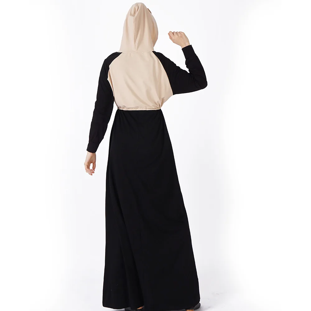 2019 новый модный пэчворк мусульманская халаты Syari Дубай Модные женские полной длины с оборками Абаи мусульманские платья, робы с поясом M-XXL