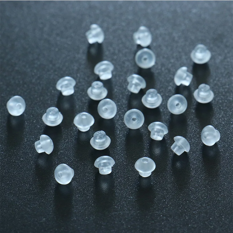 

P1 Plastic Earplugs 50PCS / Lot DIY Jewelry Plastic Earrings Accessories Plastic Rubber Earring Back Wholesale Drop Shipping