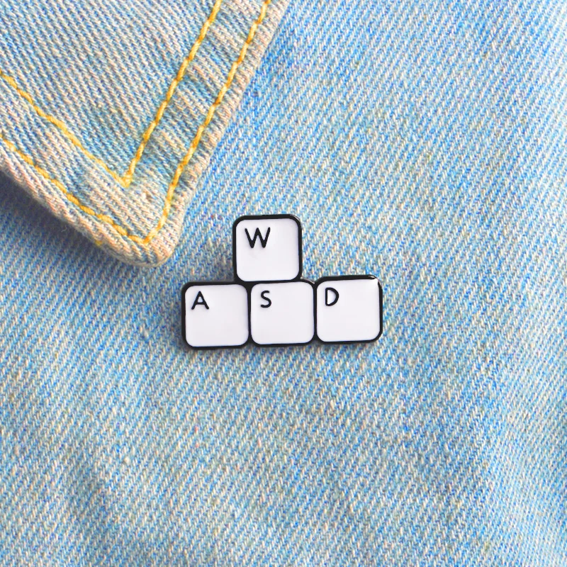 WASD-Gaming-Keyboard-Enamel-pin-Keys-tablets-Brooches-Gift-Game-icon-Denim-Jeans-Pin-Badge-Button(4)