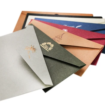 

22*11CM European Style Retro Business Bronzing Envelope Vintage High Quality invitation Envelope 10 pieces a lot 757