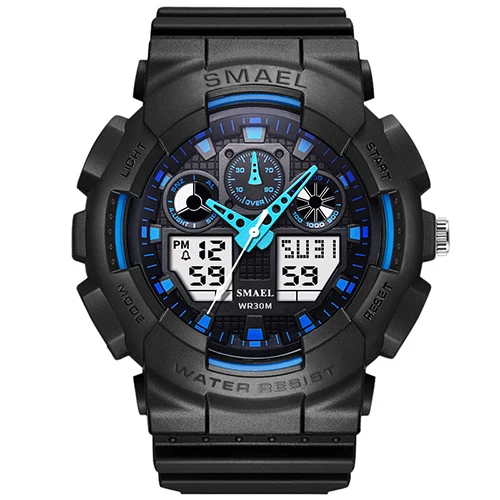 SMAEL, брендовые часы, мужские, спортивный, светодиодный, цифровой, мужские часы, s часы, лучший бренд, Роскошные, Relogios Masculino, Montre Homme, WS1027 - Цвет: Blue