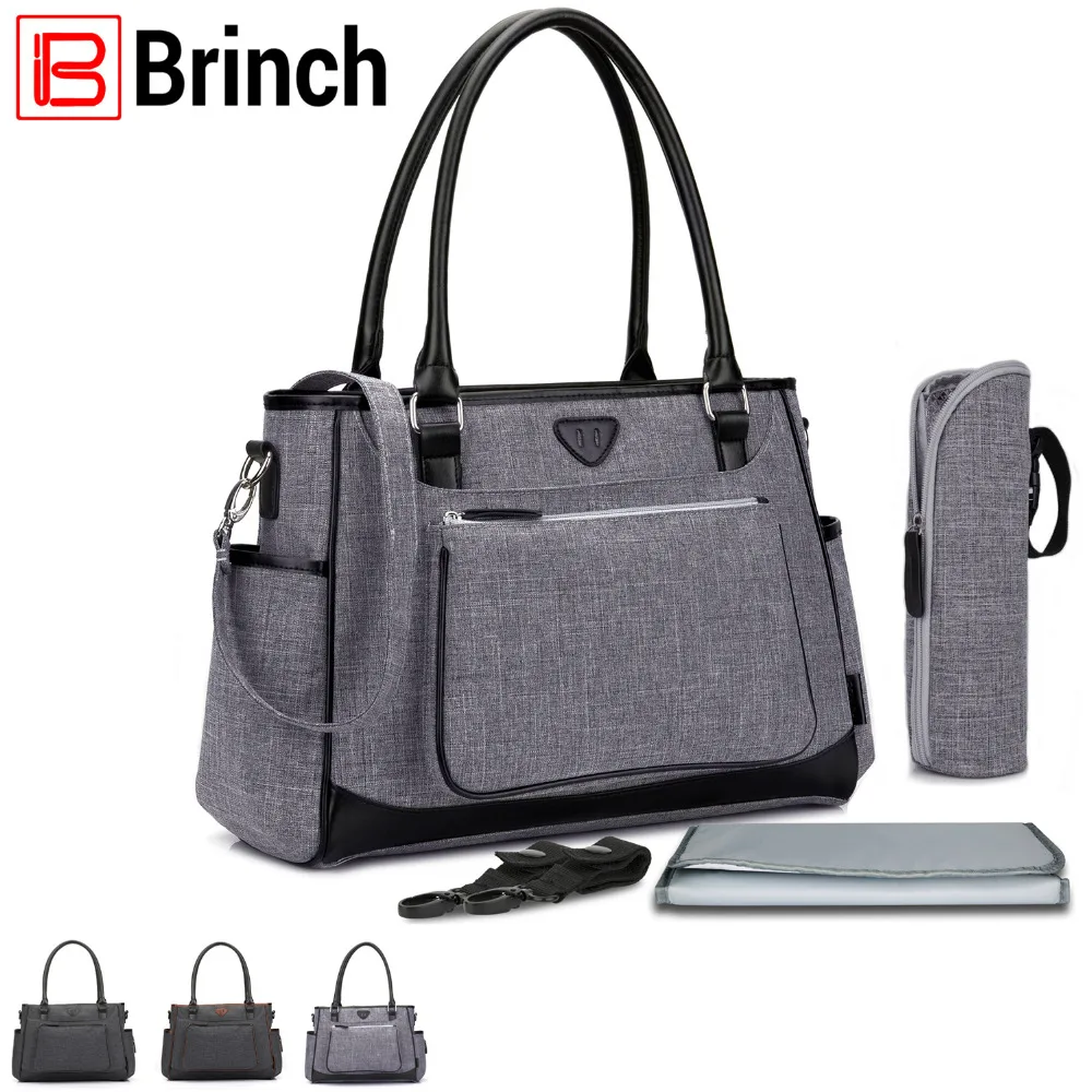 BRINCH Diaper Bag Brand Multifunction Maternity Baby Diaper Tote Bag Portable Shopping Handbag ...