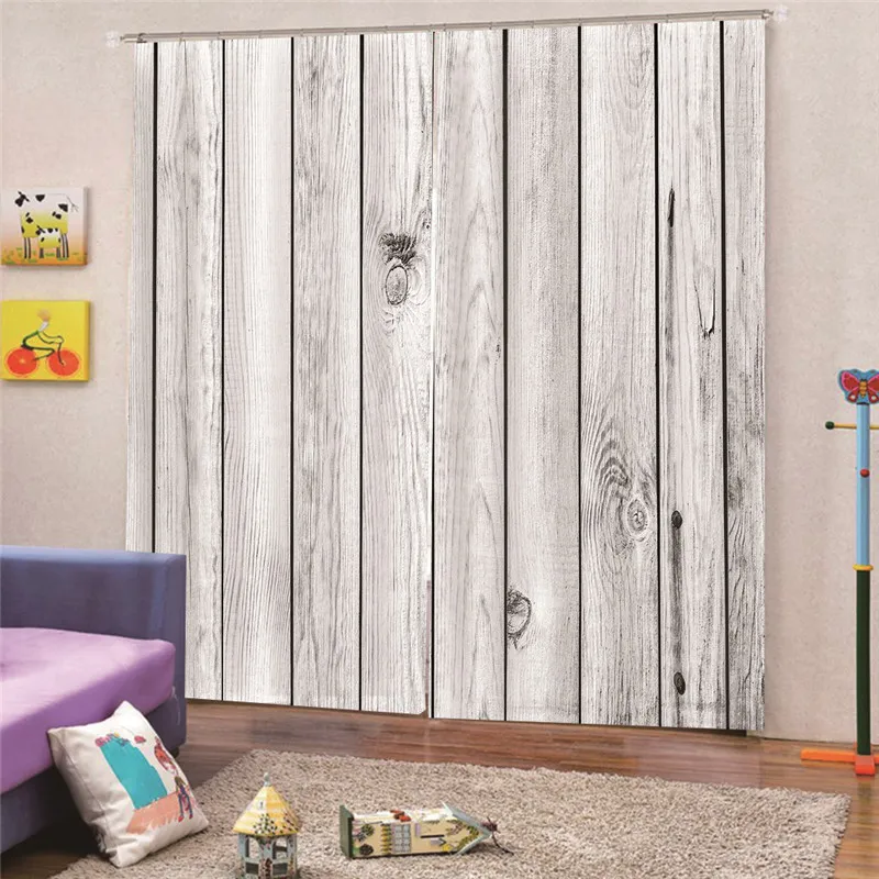 3D Digital Print Wooden door Blackout Curtains For Living room High bedroom Modern for kitchen Customized Home Decor Draps AP18