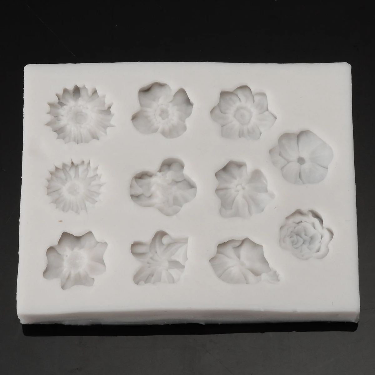 New Silicone Rose Flower Fondant Mould Kitchen DIY Flower Cake Mold Easy Reusable Chocolate Sugar Cake Mold Decor
