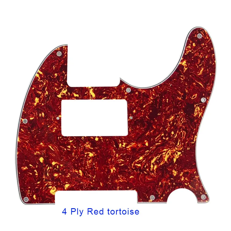 Запчасти для гитары Pleroo-для стандарта США 8 винтовых отверстий Tele Telecaster с PAF Humbucker Guitar Pickguard Scartch Plate - Цвет: 4Ply Red Tortoise