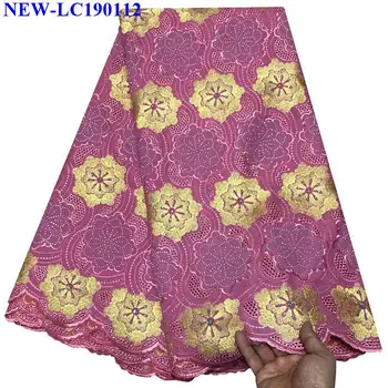 

Fashion High Quality Swiss Voile Lace 5 yards 2019 100% Swiss cotton African Swiss Voile Lace Fabric For Men And Women SS-004