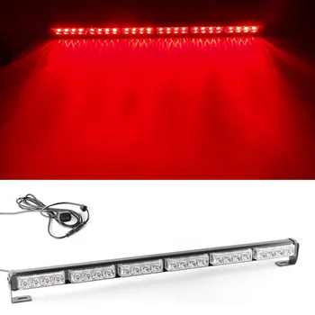 

27" 24 LED Car Emergency Warning Traffic Advisor Strobe Flash Light Bar 12V Red Lamp