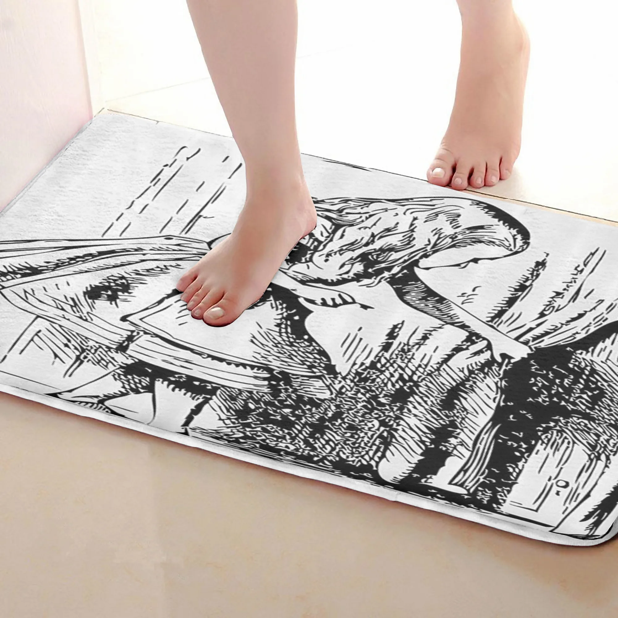 Стиль для девочек коврики для улицы, забавные Противоскользящие коврики для ванной, дверные коврики, дверные коврики под входную дверь