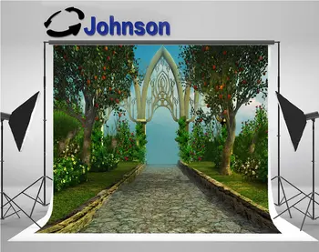 

park Lane Fruit Trees backdrop Vinyl cloth High quality Computer print wall background