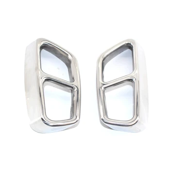 

2PCS Rear Exhaust Pipe Cover Tips Trims Fit For BMW 5 Series G30 G38 2018 High Quality Stainless Steel