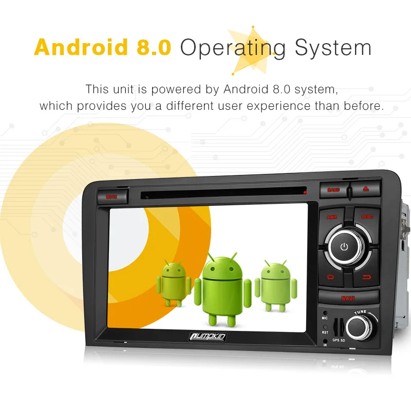 Sale Pumpkin 2 Din7"Android 8.0 Car Stereo For Audi A3 2003-2011 GPS Navigation Car Multimedia DVD Player Autoradio FM Radio Headunit 2 Sale Pumpkin 2 Din7"Android 8.0 Car Stereo For Audi A3 2003-2011 GPS Navigation Car Multimedia DVD Player Autoradio FM Radio Headunit 2